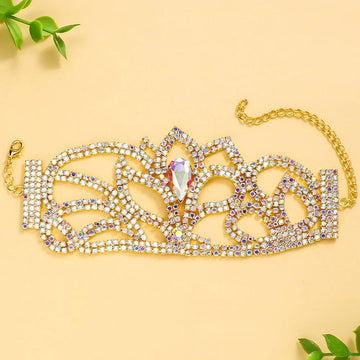 New Hollow Water Drop Rhinestone Bracelet Bangle for Women - Fashion Bangle Adjustable Jewellery